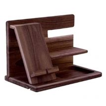 Station d'accueil en bois pour téléphone, portefeuille, montres, porte-monnaie, organisateur de bureau
