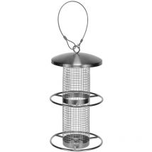 Station d'alimentation d'oiseaux suspendue 14x27,5 cm inox HI