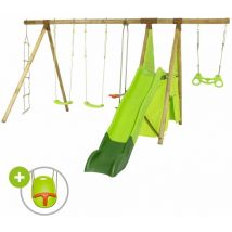 Trigano - Balançoire en bois 2,30 m Topwood vaki - 8 enfants
