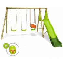 Balançoire en bois 2,30 m Topwood zalmi - 6 enfants
