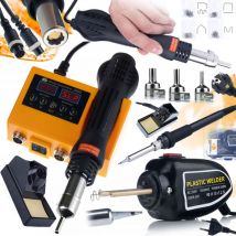 Station de soudage Rosfix 2en1 (Air chaud et 900M) Rosfix Orange Husky OH660 Electric série S + Agrafeuse plastique Rosfix Strong Cosmico RSC100W +