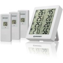 Thermo/hygromètre Quadro - Blanc - 3 capteurs extérieurs