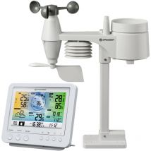 Station météo couleur wifi avec capteur extérieur 5-en-1 Blanc bresser - Pression atmosphérique, Hygrométrie, Température, Précipitations - Blanc