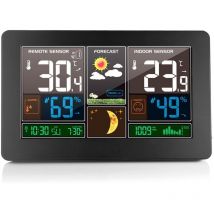 Station météo sans fil 3 en 1 pour intérieur et extérieur, thermomètre, hygromètre, baromètre, moniteur de température ambiante alimenté par usb,