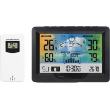 Station météo sans fil pour intérieur et extérieur, thermomètre numérique, moniteur d'humidité, station de prévision avec horloge atomique,