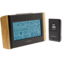 Station météo effet bois avec capteur sans fil (IP44) Zenitech