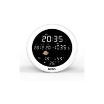 Station météo et enceinte Bluetooth Nasa WSP1700 avec radio réveil Bois