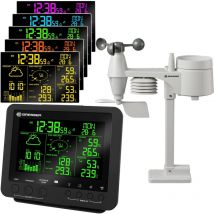 Station météo Pro avec écran en 256 couleurs 5-en-1 noir - Hygrométrie, Précipitations, Vitesse du vent, Direction du vent, Température, 868 MHz