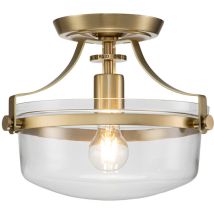 Quoizel - Elstead Penn Plafonnier Cylindrique Laiton Brossé