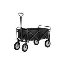 Ineasicer - Station Wagon Outdoor All Terrain Trolley pliable, chariot de jardin pliable, porte-boissons en maille, poignées réglables, sac en tissu,