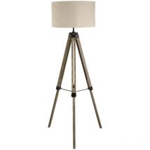 Easel - 1 Licht Stehleuchte Schwarz, Leinenschirm, E27 - Searchlight