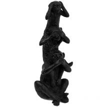 Statua di 3 scimmie h24,5cm nero Atmosphera Créateur D'intérieur