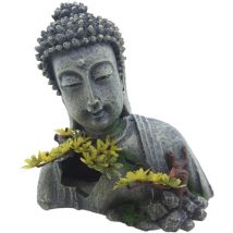 Statue bouddha 18 cm, hauteur 19 cm, décoration aquarium Animallparadise
