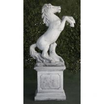 Anaparra - Statue classique en pierre reconstituée Cheval 60x54x70cm. (Sin Peana)