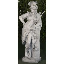 Anaparra - Statue classique en pierre reconstituée Minerva 47x40x170cm.