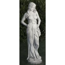 Anaparra - Statue classique en pierre reconstituée Vesta 35x150cm.