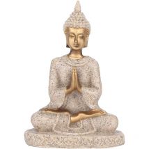 Statue de Bouddha Assis pour la Décoration Intérieure, Statue D'idole de Bouddha Figurine Décoration de Méditation Yoga Zen Décor Maison Ornement