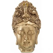 Lolahome - Grande Statue en résine tête Bouddha 67 cm