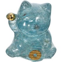 Statue de chat porte-bonheur en résine, figurine de chat de conception chinoise, statue de dessin animé en résine