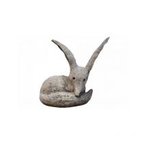 Jardinex - Statue de jardin 'Le Renard' du Petit Prince - Gris clair 45 cm