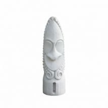 Statue de jardin Tiki Toa 75 cm - Blanc