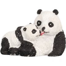 Feiyue - Statue de panda en simulation, figurine de panda miniature décorative innovante peinte à la main pour jardin extérieur, maison, voiture