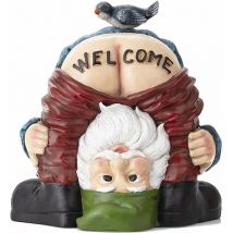 Serbia - Statue De Résine Nain De Jardin, Décoration Coquine En Résine Étanche, Nain Cul Nu De Gnome De Bienvenue De Figurines Drôles De Résine De