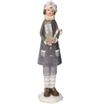 Statue résine enfant chœur blanc cm8x8h31,5