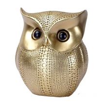 Fitags - Statue Hibou Decoration Figurine Chouette statu decoratif Statue Decoration Interieur Animal Or Sculpture Moderne résine Statuette est Un