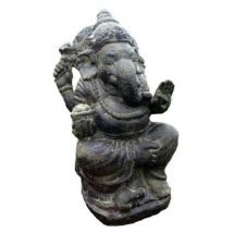 Jardinex - Statue jardin dieu Ganesh 40 cm - Gris anthracite 40 cm