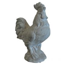 Statuette coq ciment 13x07x18cm