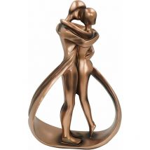 Statuette Couple S'embrasse en Résine 25×16.5cm,Cadeau de fin d'année, cadeau de noël, décoration minimaliste figurine homme femme pour chambre