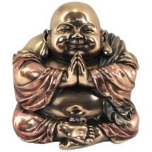 Statuette en polyrésine Bouddha de couleur bronze