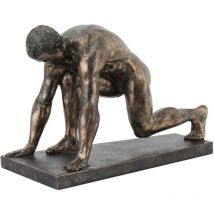 Zen Et Ethnique - Signes Grimalt Figure de figure de personne Figure Man Corredor Bronze Grey 17x35x23cm 25292