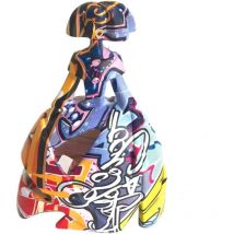 Zen Et Ethnique - Signes Grimalt Figure de figure de personne Menina Grafiti Figure Animaux multicolores 15x24x28cm 25289