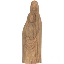 Statuette Nativité en bois de manguier
