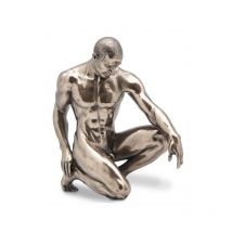 Muzeum - Signes Grimalt Figurines en bronze Figure Nude Man Silver Bronze 6x14x15cm 51826
