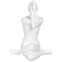 Statuette Yogini en résine blanche 24 cm