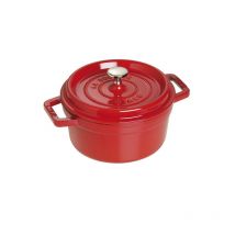 Cocotte 22cm Kirschrot Bräter rund mit Deckel - Staub