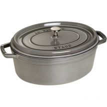 Staub - 40509-369-0 Gusseisen Bräter/Cocotte Oval 37 cm 8 l Graphitgrau