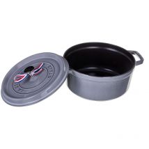 Staub - Cocotte rund Graphitgrau 24 cm
