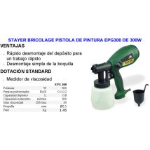 Stayer Pistola Per Verniciatura Fai-da-te Epg300 300w 1738