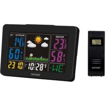 Denver Electronics - Stazione Meteo Automatica Digitale. Denver Ws-540black. Wireless. Display Led A Colori. Termometro Igrometro Digitale Per La 