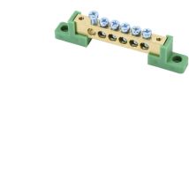 Stazione su isolatori piatti - 8x12 mm - Verde - Tensione di isolamento 500V - Certificato ce