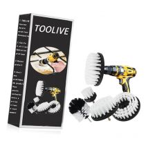 Bohrmaschinen-Reinigungsbürste, 5 Stück, Bohrbürste für Auto, Fliesen, Teppich, Badewanne, Küche, WC, weiß