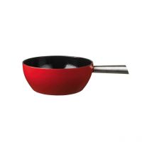Roter fonduetopf aus gusseisen 24cm - Stockli - 7324.0214