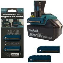 Blue - StealthMounts Magnetic Bit Holder for Makita lxt & xgt Tools Pack of 2