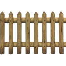 Steccato C-mezzo Palo 200x80 H, Impregnierte Holzumrandung Für Gärten Und Beete