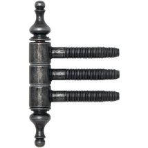 Einbohrzierband 16 mm Türband mit 3-Stufengewindebolzen, schwarz antik - SFS