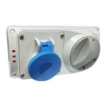 CEE-Industriesteckdose mit Verriegelung 2P+E 16A 230V IP44-Sicherung - Palazzoli